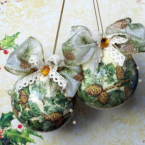 Роспись/декупаж елочных игрушек